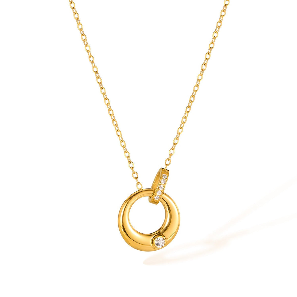Double Ring Necklace