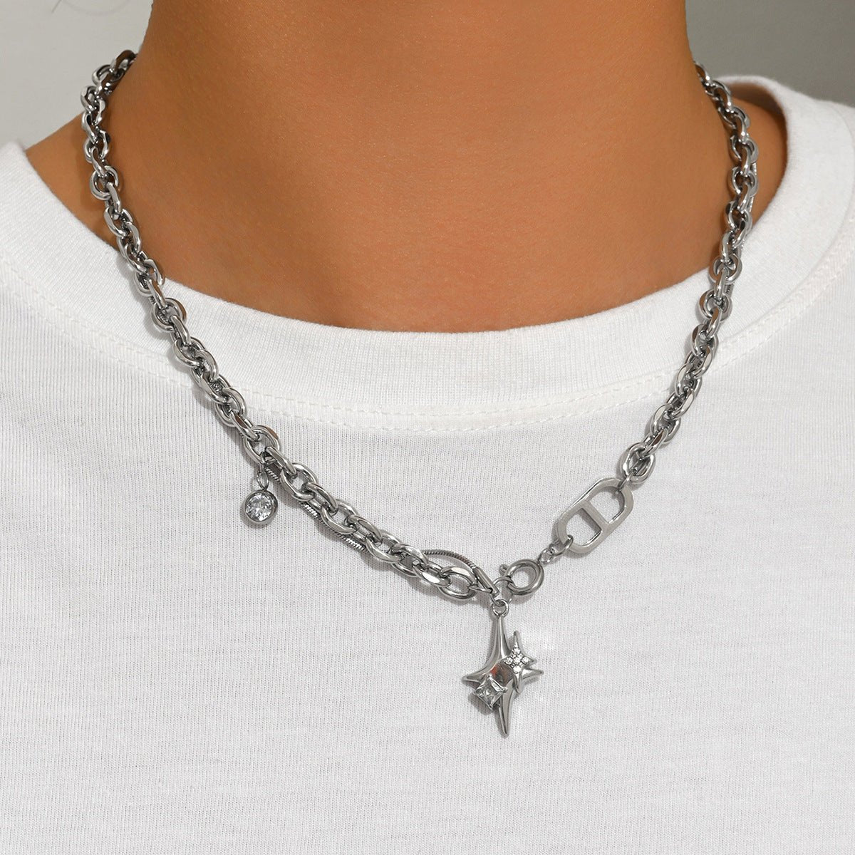 Star Burst Necklace – Stainless Steel